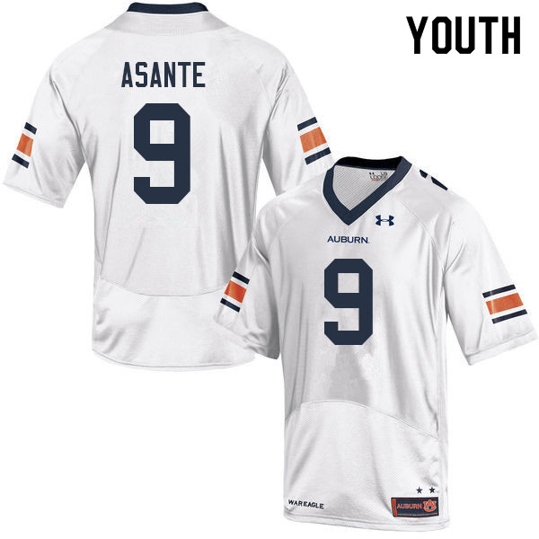 Youth Auburn Tigers #9 Eugene Asante White 2022 College Stitched Football Jersey